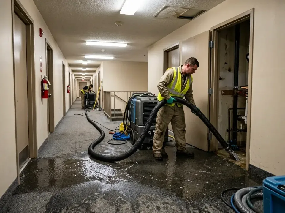 multi-unit-apartment-hallway-f-005 — frequently asked questions, Emergency Burst Pipe Water Extraction & Removal in Kirbyvil…